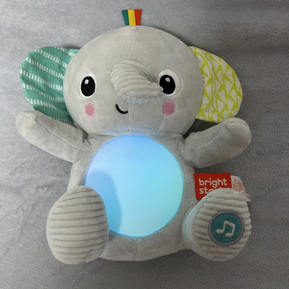 2/$15 ⭐️Hug A Bye Baby Elephant Bright Stars 0+ musical light up soft baby toy - Picture 5 of 5